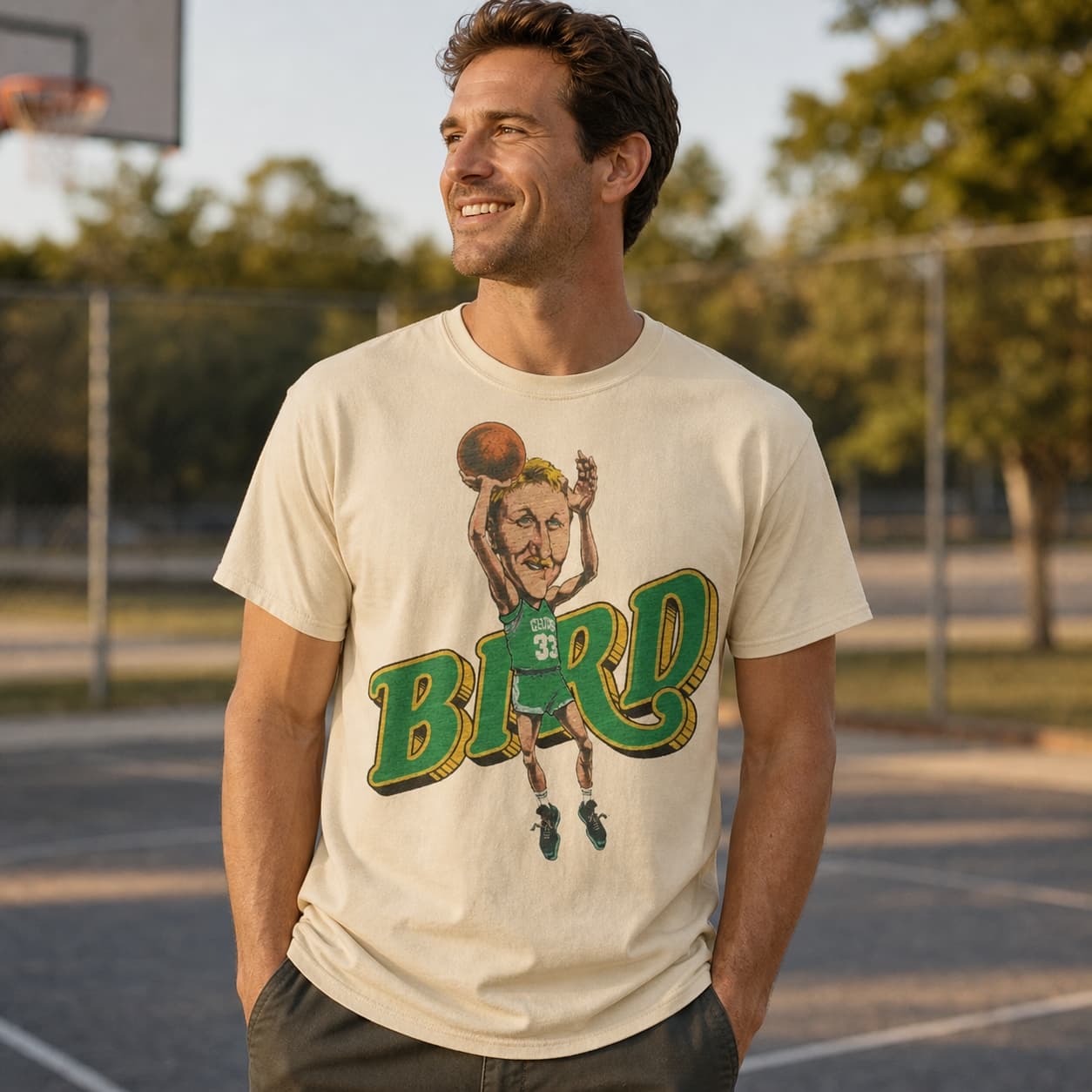 Boston Celtics Retro Larry Bird Basketball 1982 Shirt