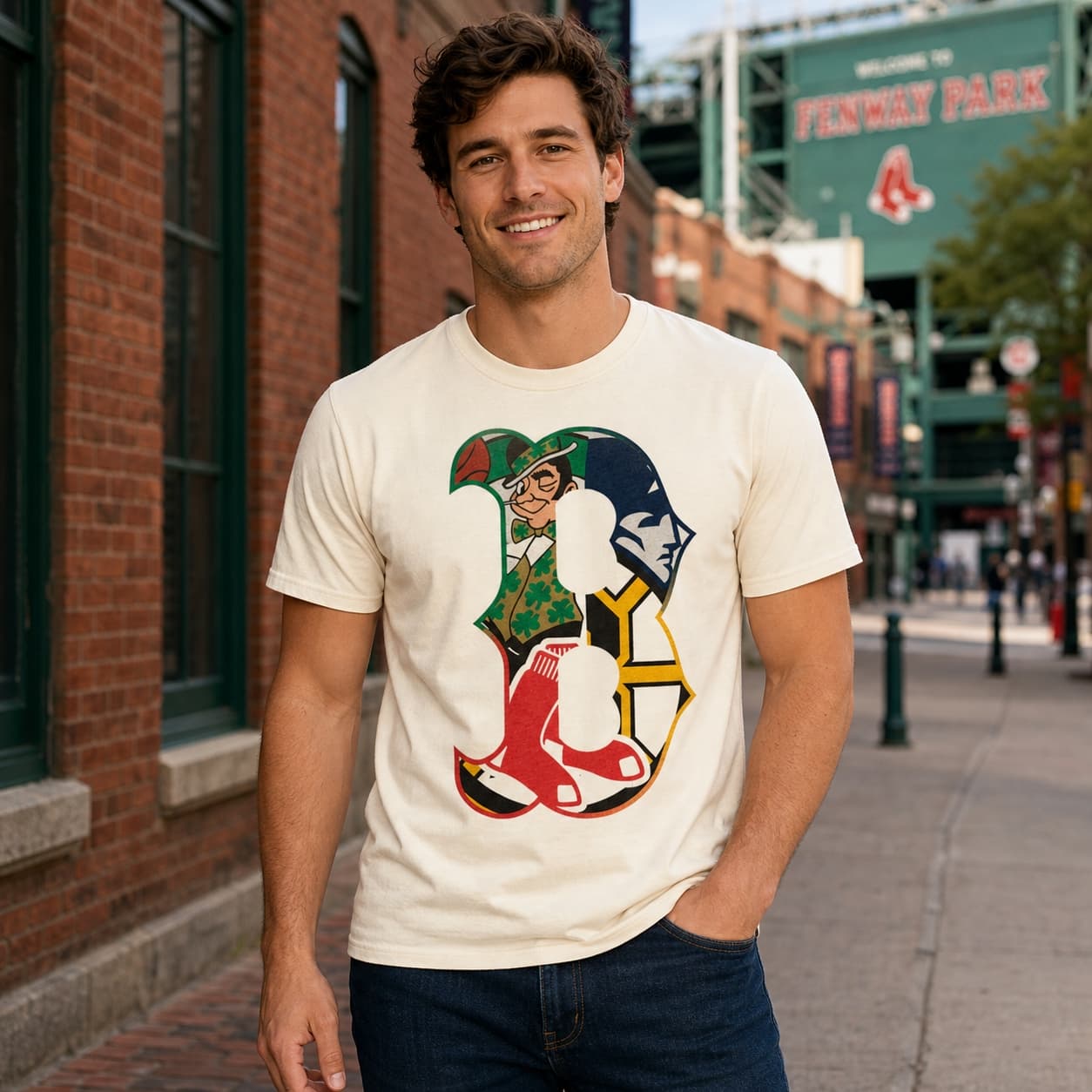 Boston Patriots Celtics Red Sox Bruins Retro Logo Football Baseball Basketball Hockey Shirt