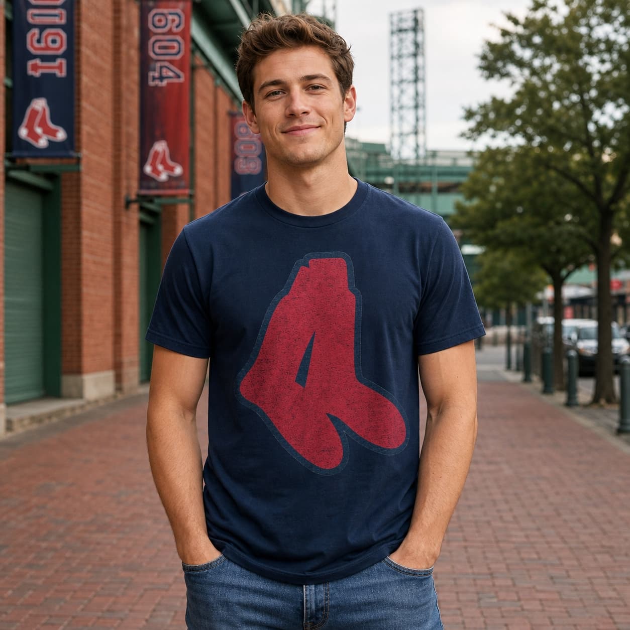 Boston Red Sox Retro Baseball 1933 Artwork Shirt