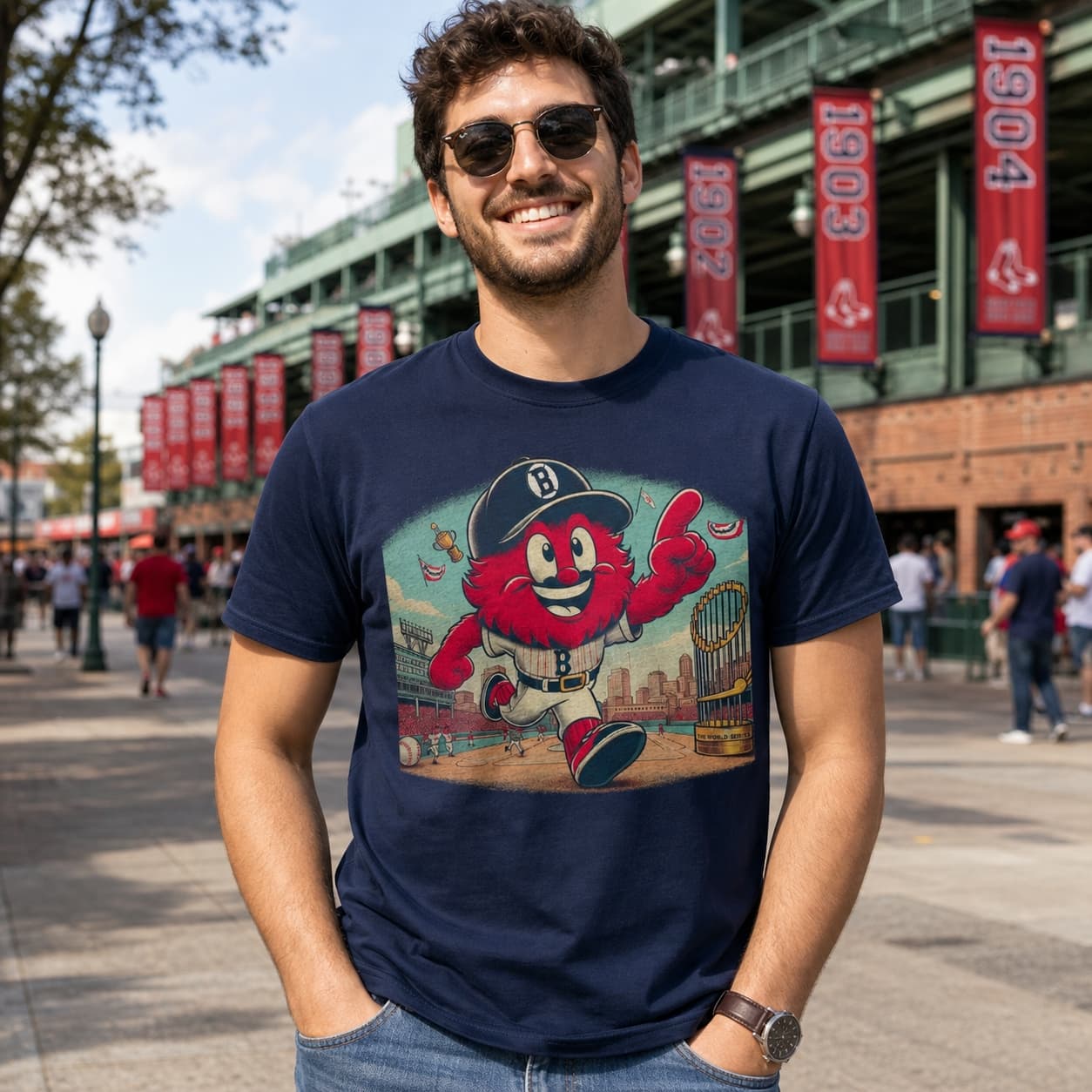 Boston Red Sox Vintage Baseball World Series Artwork Shirt