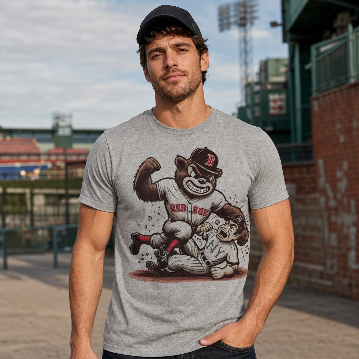 Boston Red Sox vs. New York Yankees Retro Rivalry Baseball 1978 Artwork Shirt