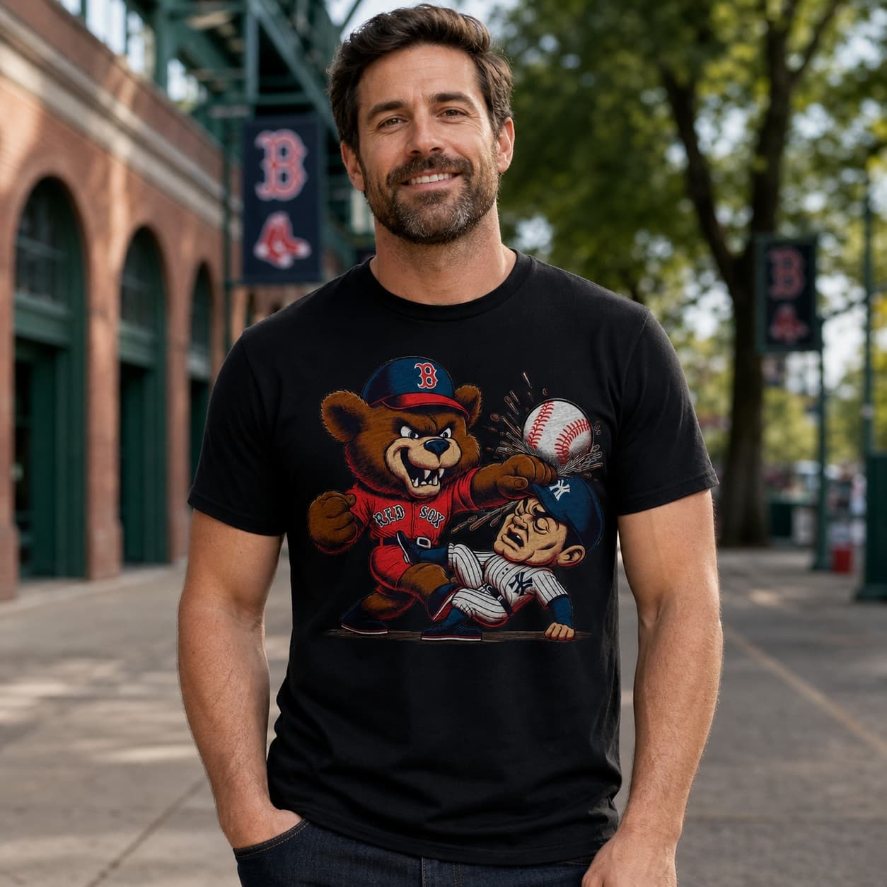 Boston Red Sox vs. New York Yankees Retro Rivalry Baseball 1988 Artwork Shirt