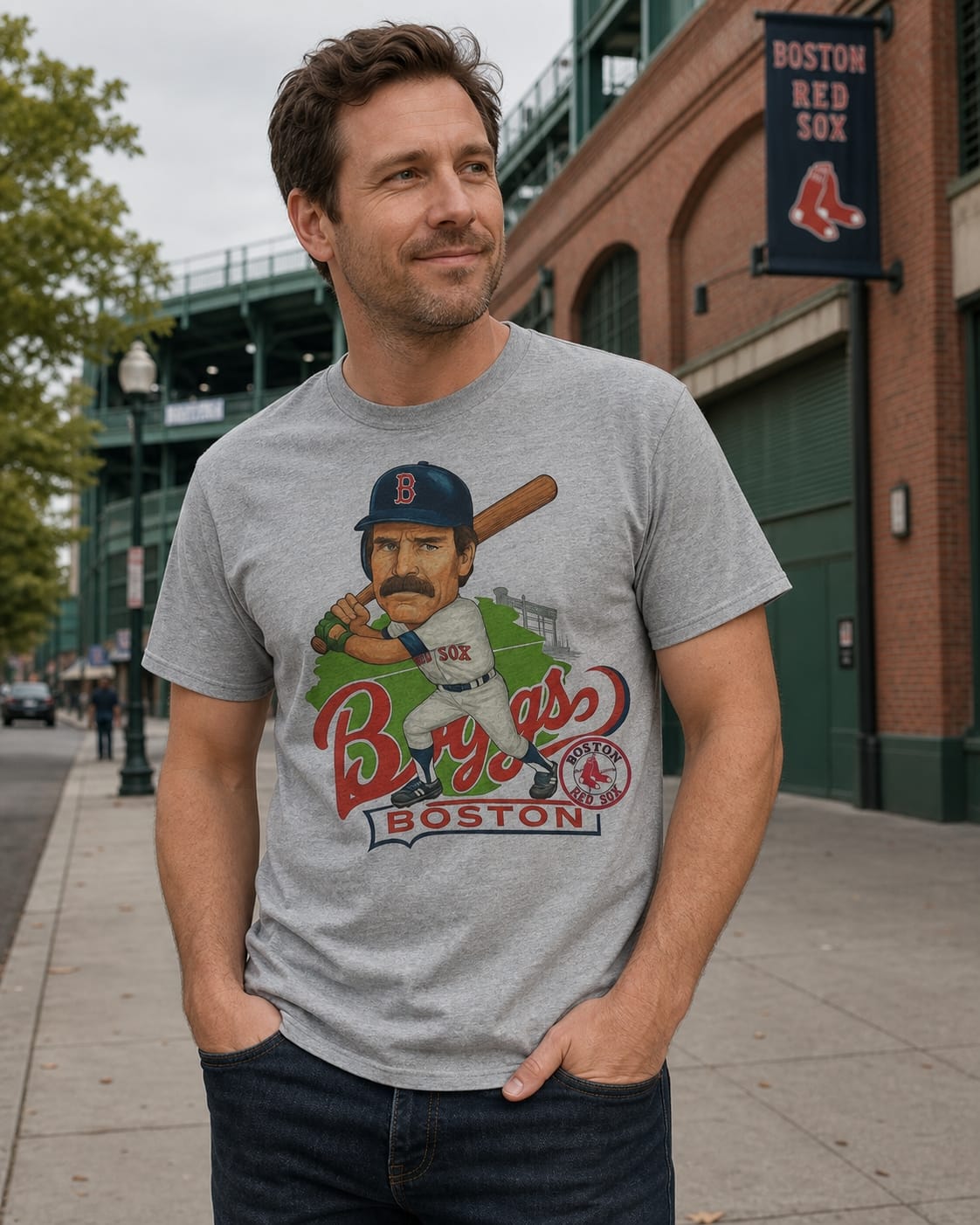 Boston Red Sox Wade Boggs Exclusive Retro Baseball 1985 Artwork Shirt