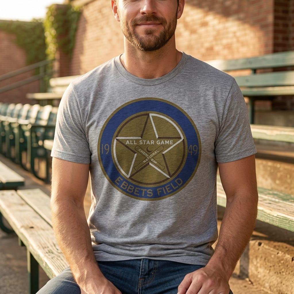 Brooklyn Dodgers Retro All Star Game Baseball 1949 Artwork Shirt