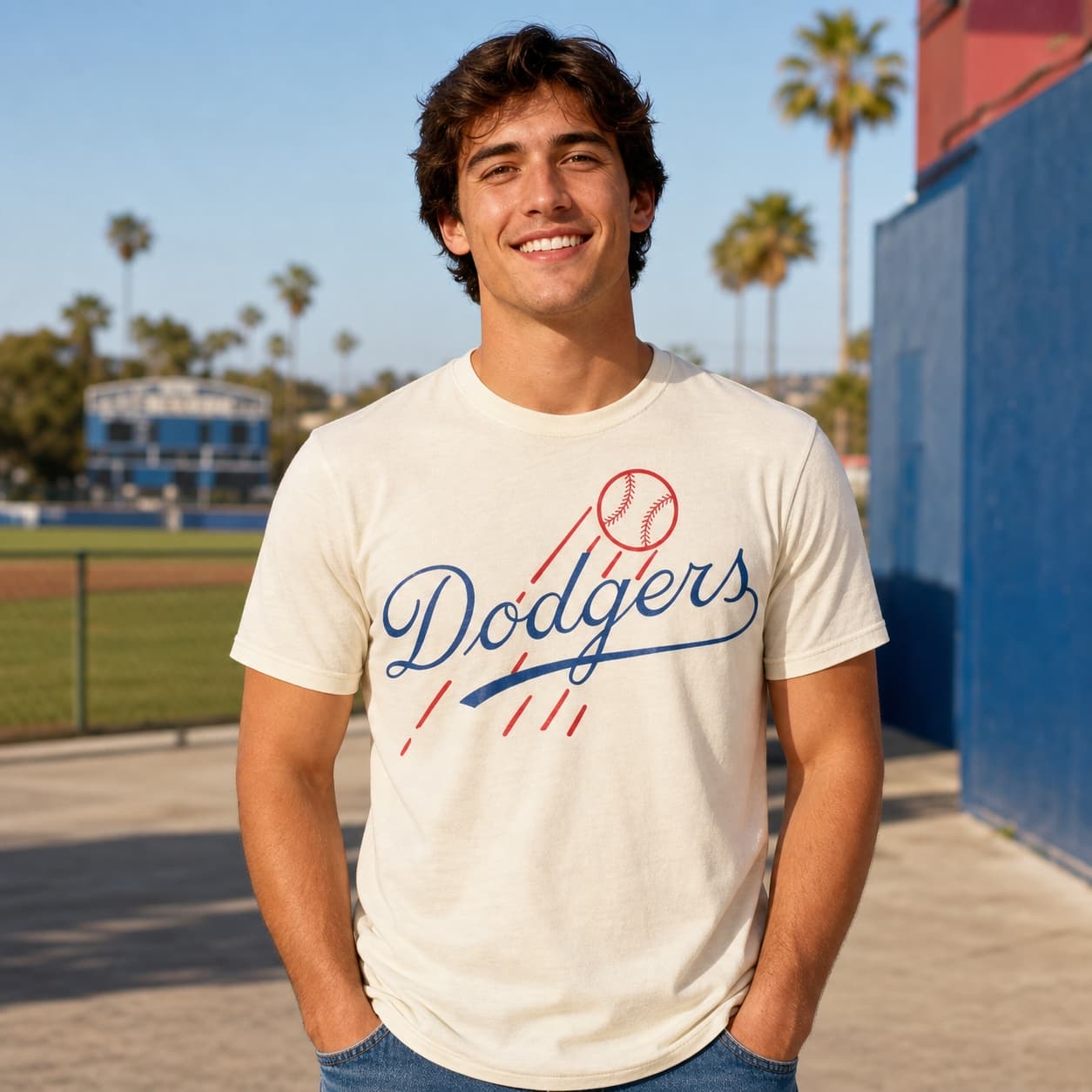 Brooklyn Dodgers Retro Baseball 1955 Artwork Shirt
