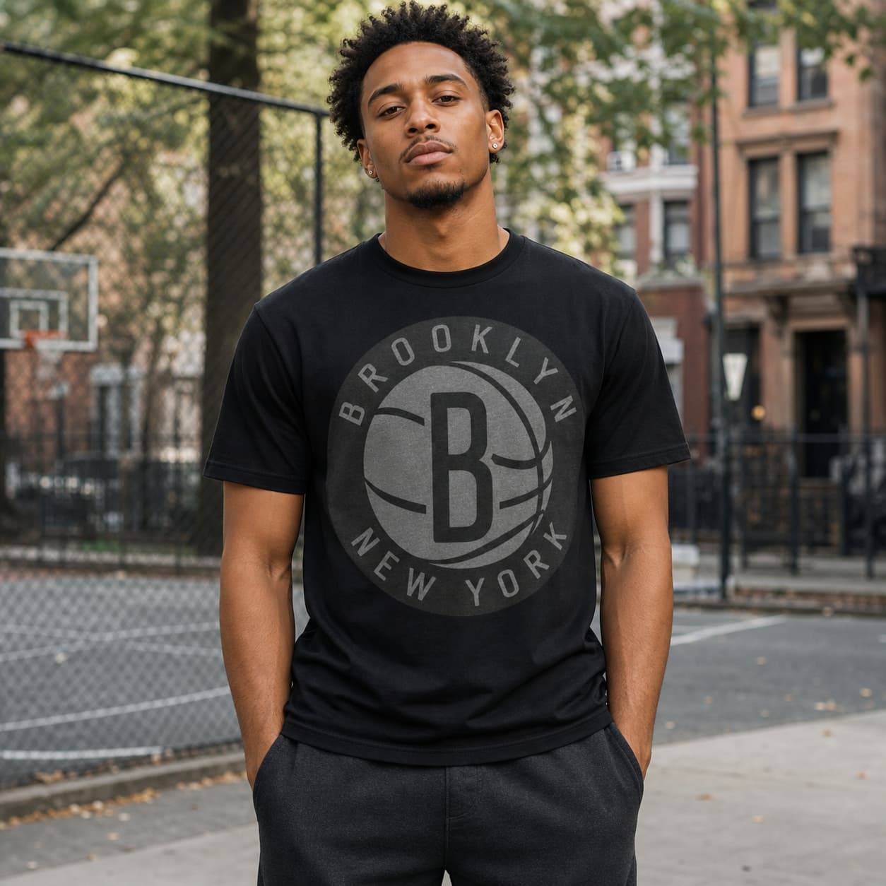 Brooklyn Nets Retro Basketball Circle New York Shirt