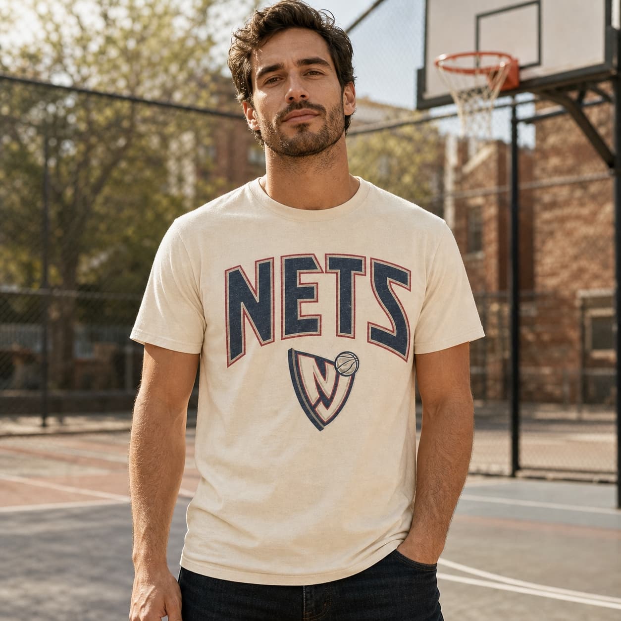 Brooklyn New Jersey Nets Retro Basketball 1996 Shirt