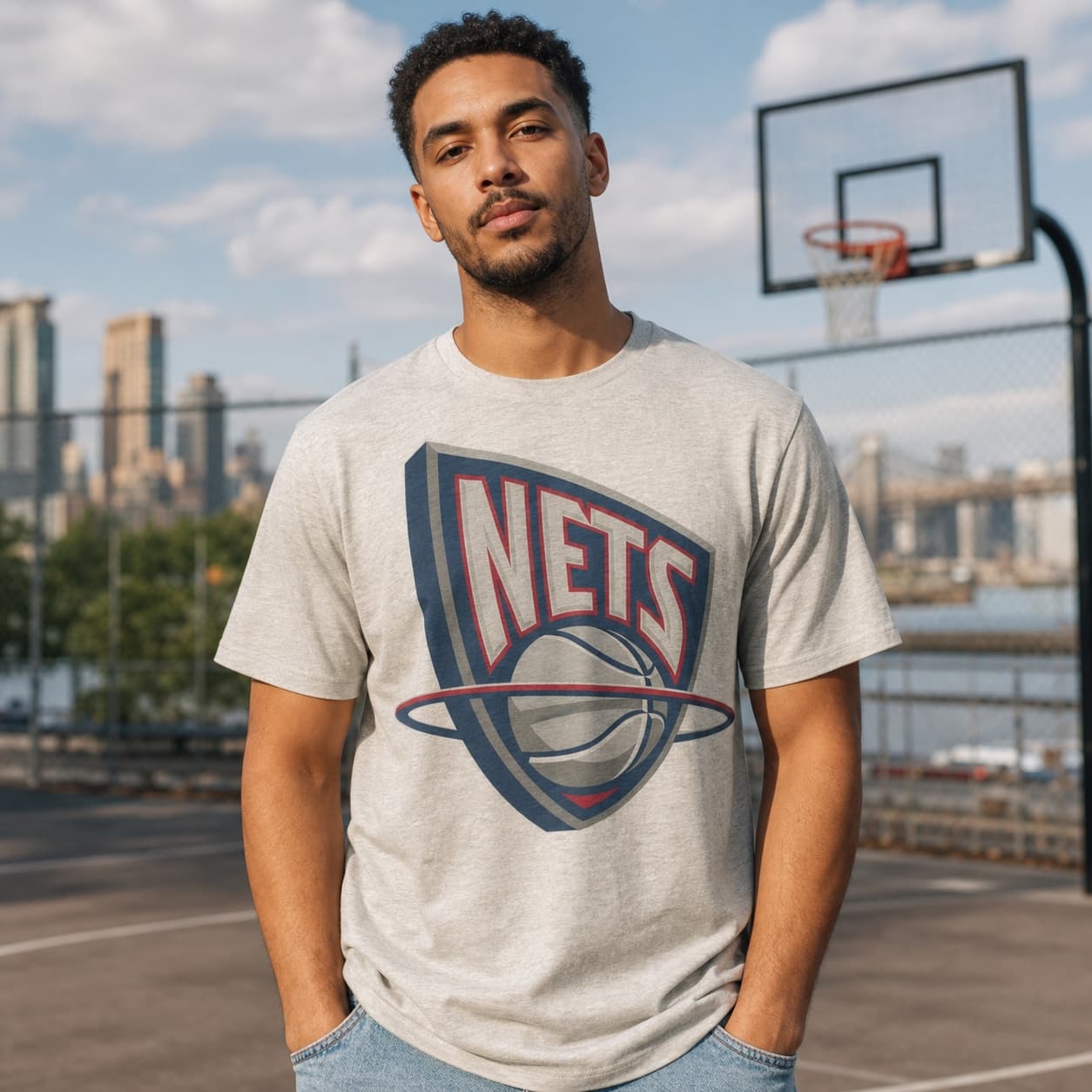 Brooklyn New Jersey Nets Retro Basketball 1997 Shirt
