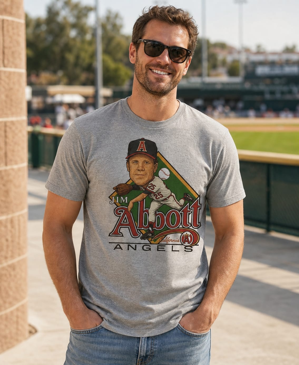 California Angels Jim Abbott Exclusive Retro Baseball 1989 Artwork Shirt