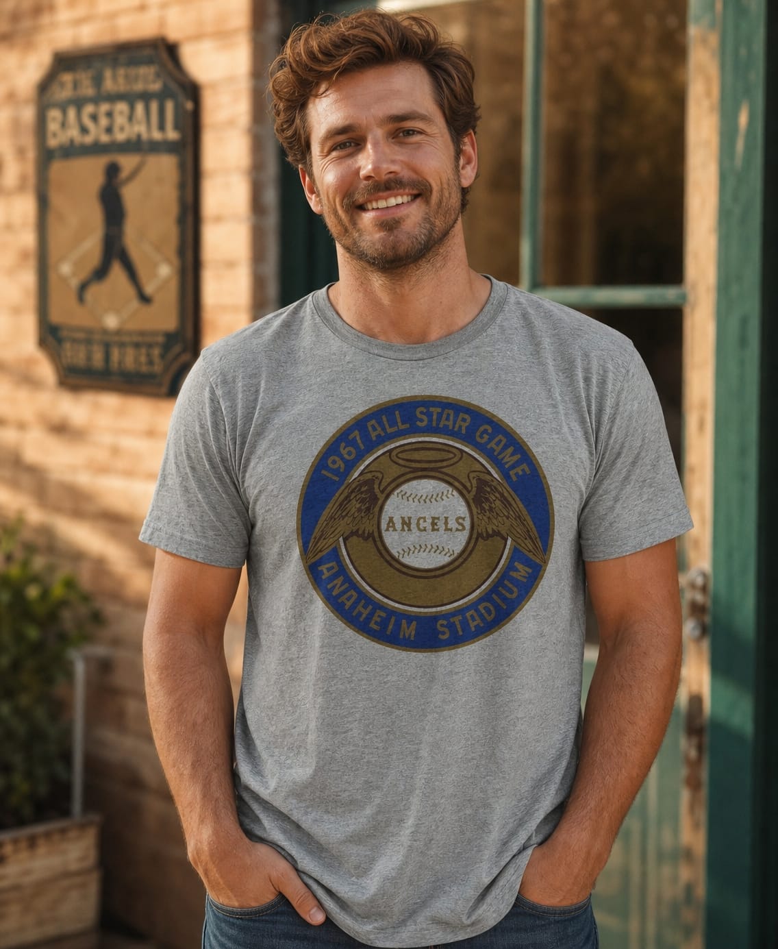 California Angels Retro All Star Game Baseball 1967 Artwork T-Shirt