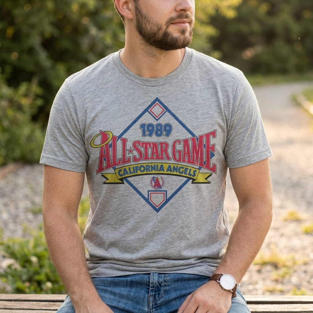 California Angels Retro All Star Game Baseball 1989 Artwork Shirt