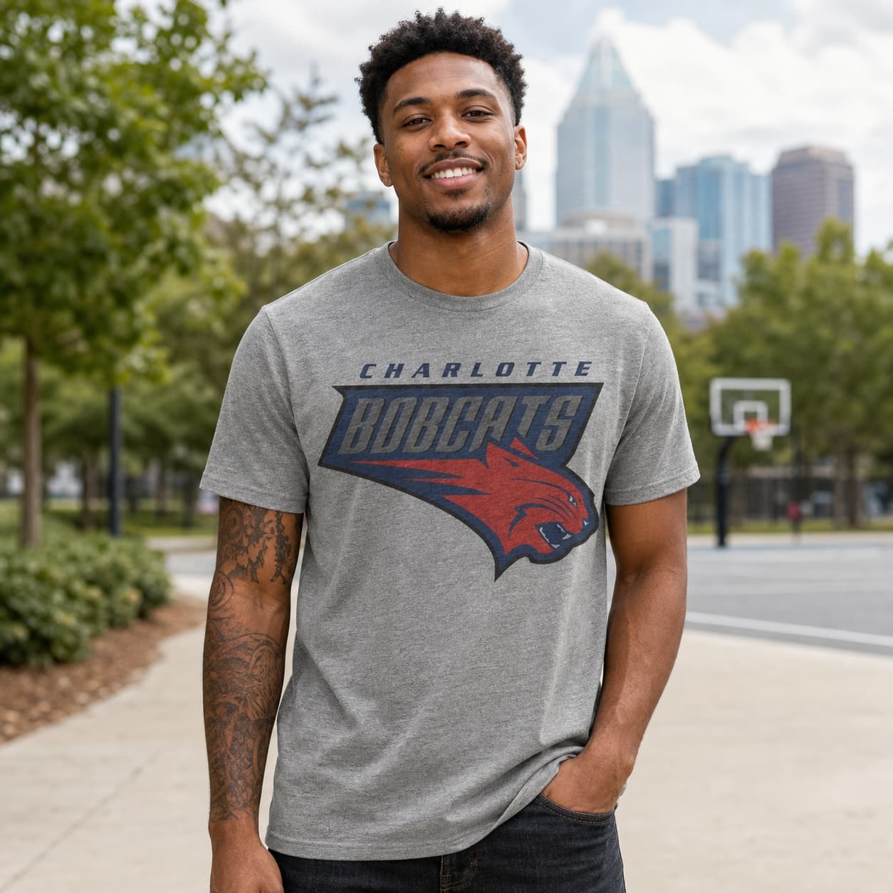 Charlotte Hornets Bobcats Exclusive Retro Basketball 2005 Shirt
