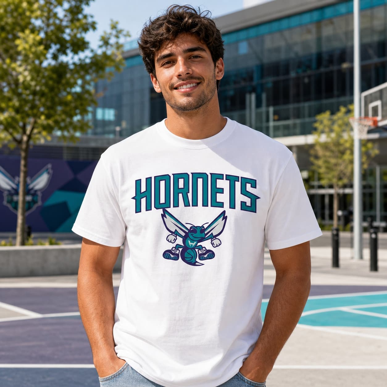 Charlotte Hornets Exclusive Retro Basketball Mascot 1992 Shirt