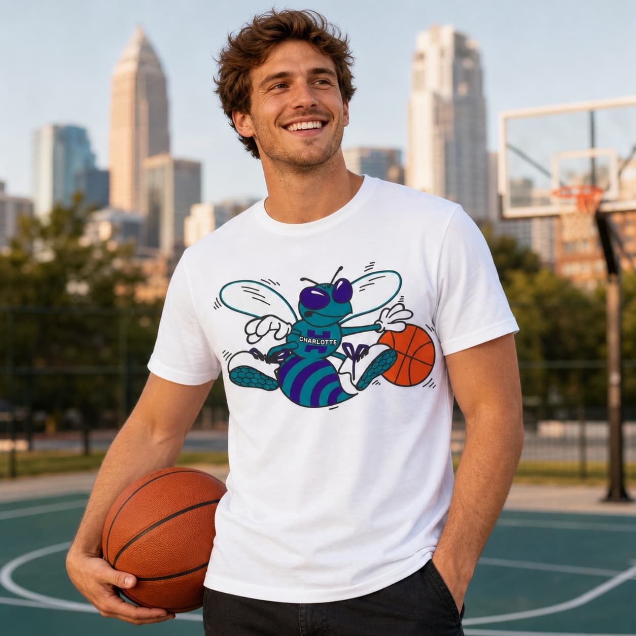 Charlotte Hornets Retro Basketball 1989 Shirt