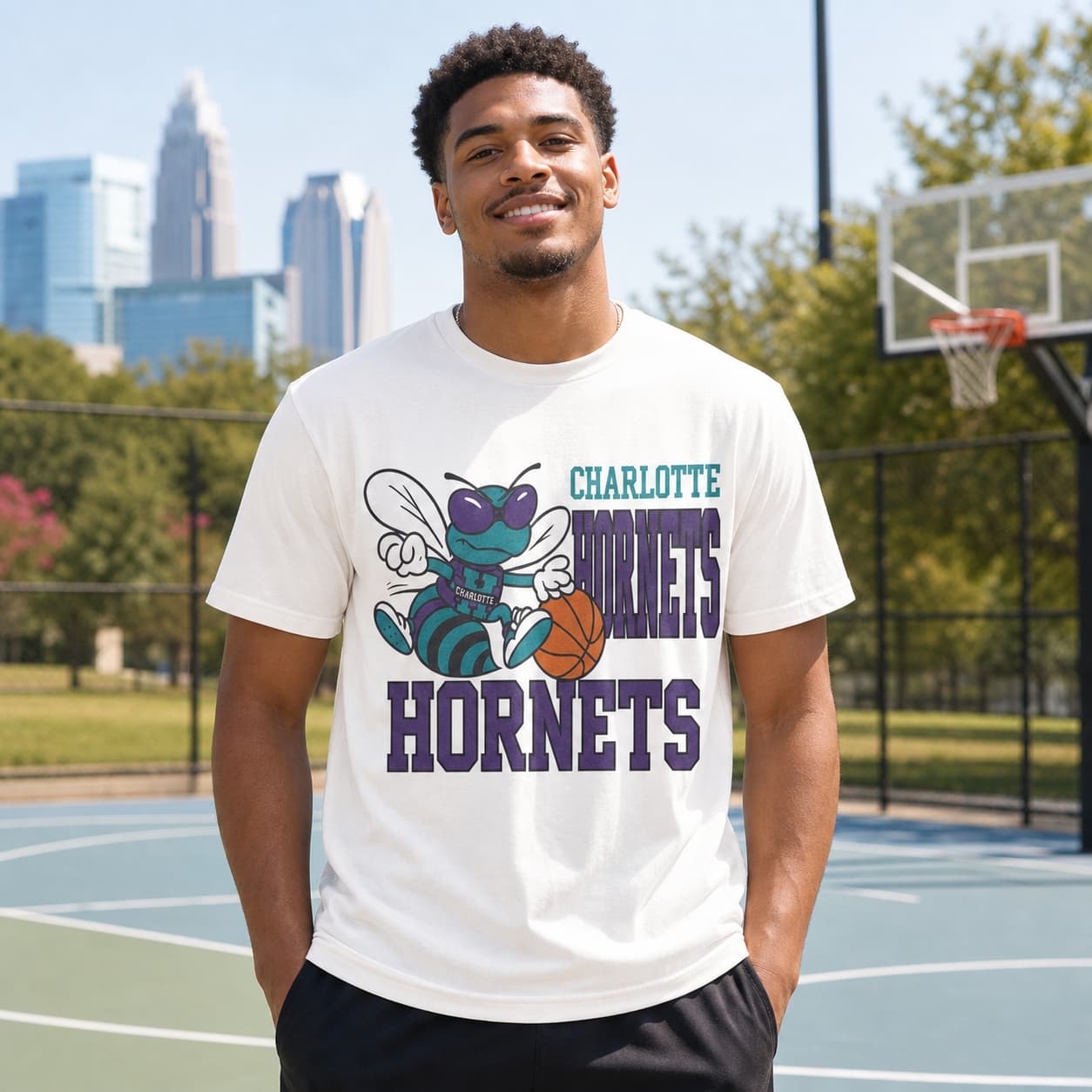 Charlotte Hornets Retro Basketball 1991 Shirt