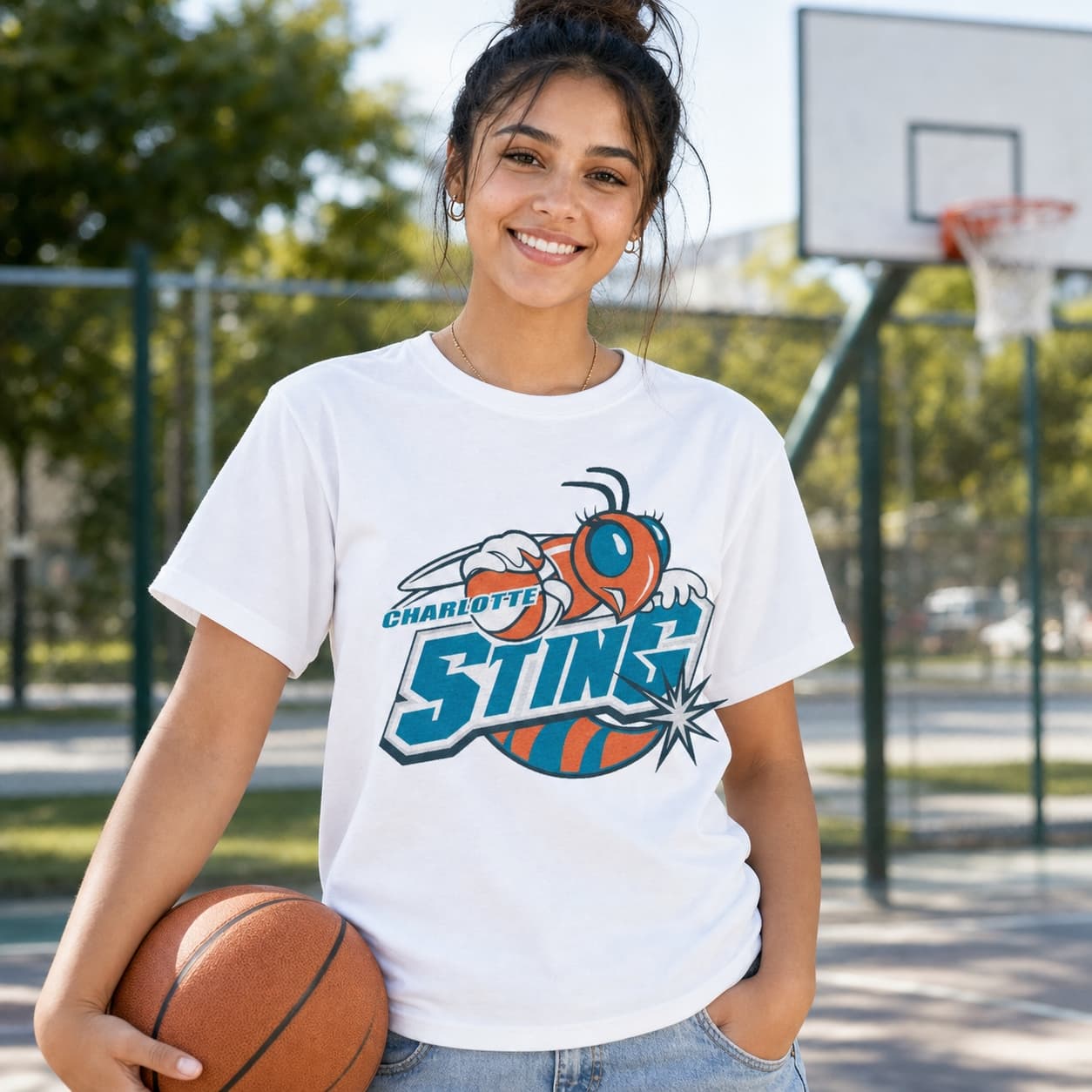 Charlotte Sting Retro Basketball 2004 Shirt