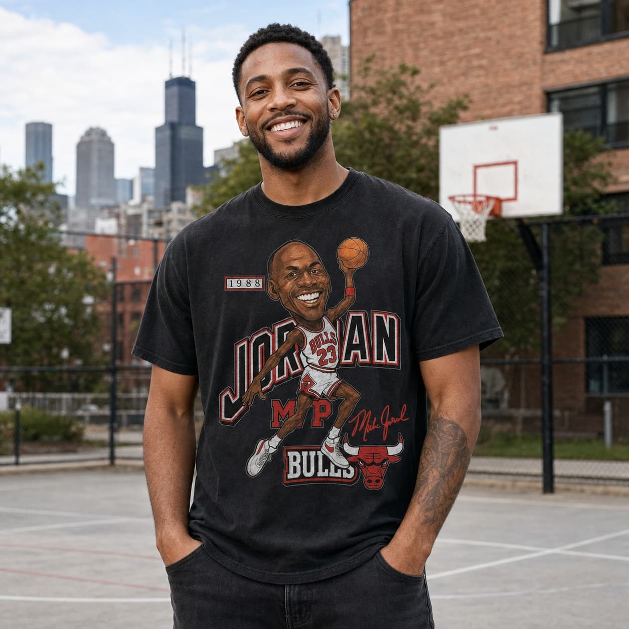 Chicago Bulls Michael Jordan MVP Retro Basketball 1988 Shirt