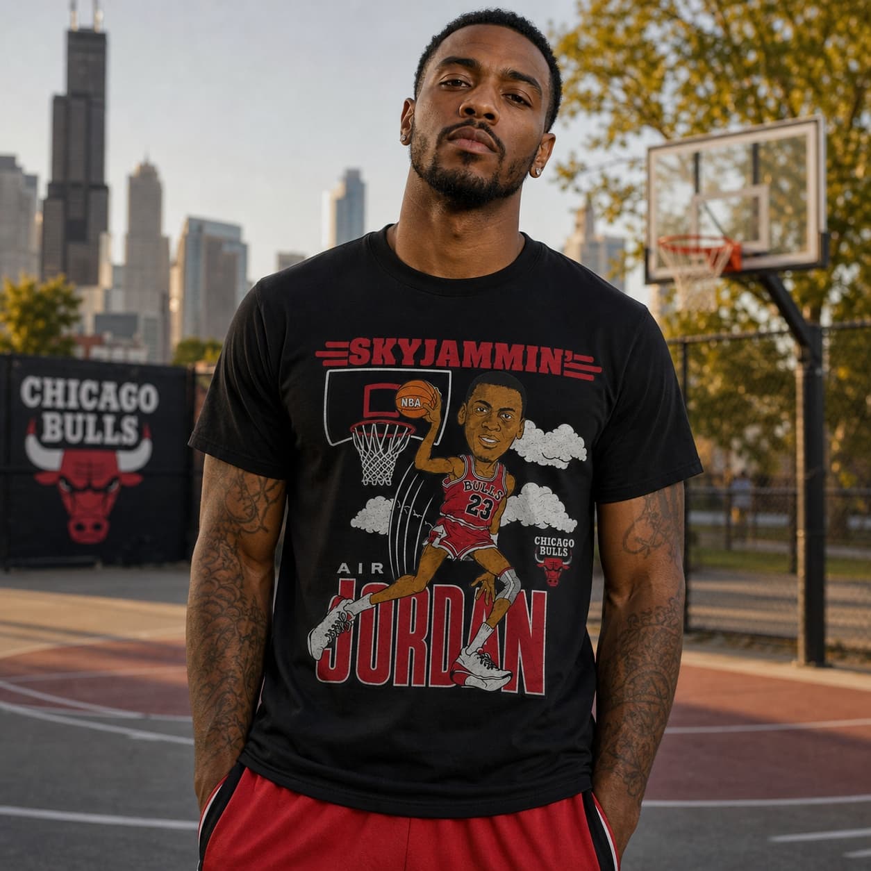 Chicago Bulls Michael Jordan Retro Basketball 1987 Shirt