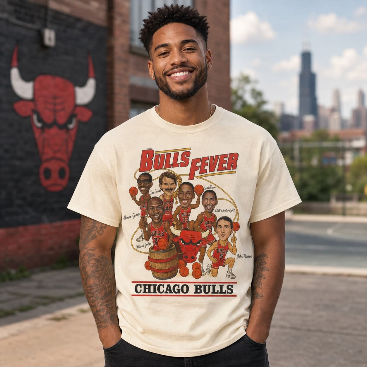 Chicago Bulls Retro Bulls Fever Jordan Basketball 1989 Shirt