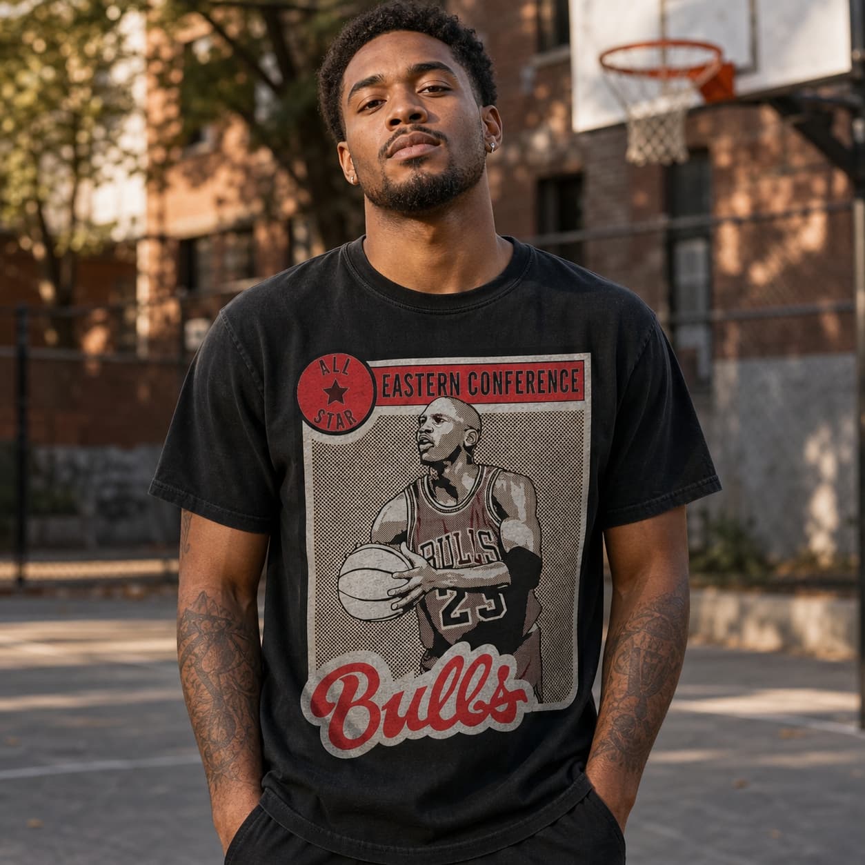 Chicago Bulls Retro Michael Jordan All Star Basketball 1991 Shirt