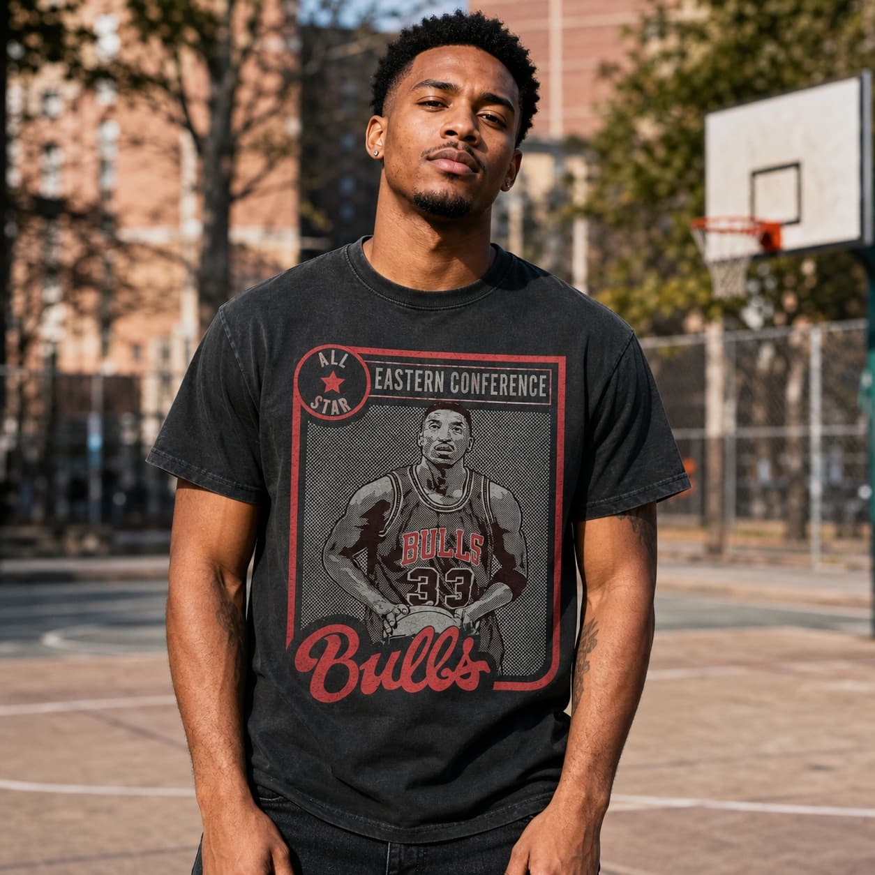 Chicago Bulls Retro Scottie Pippen All Star Basketball 1991 Shirt