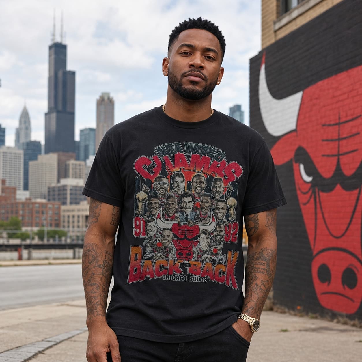 Chicago Bulls Retro World Champs Basketball 1992 Shirt