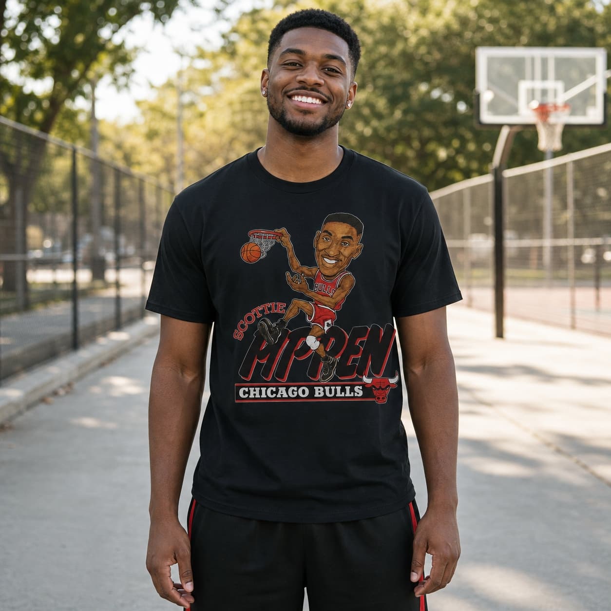 Chicago Bulls Scottie Pippen Retro Basketball 1996 Shirt