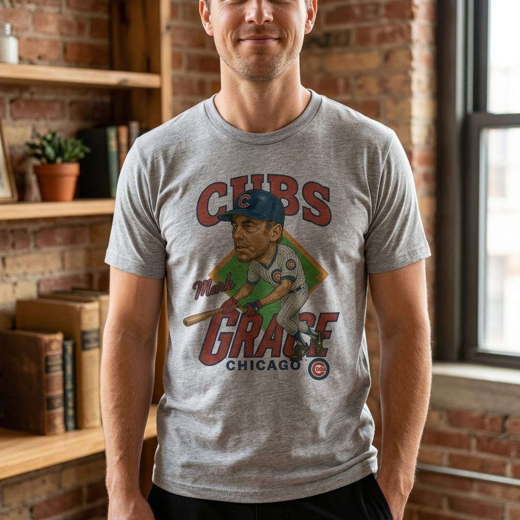 Chicago Cubs Mark Grace Retro Baseball 1991 Artwork Shirt