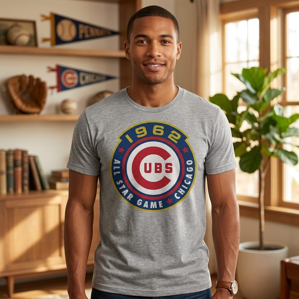 Chicago Cubs Retro All Star Game Baseball 1962 Artwork Shirt