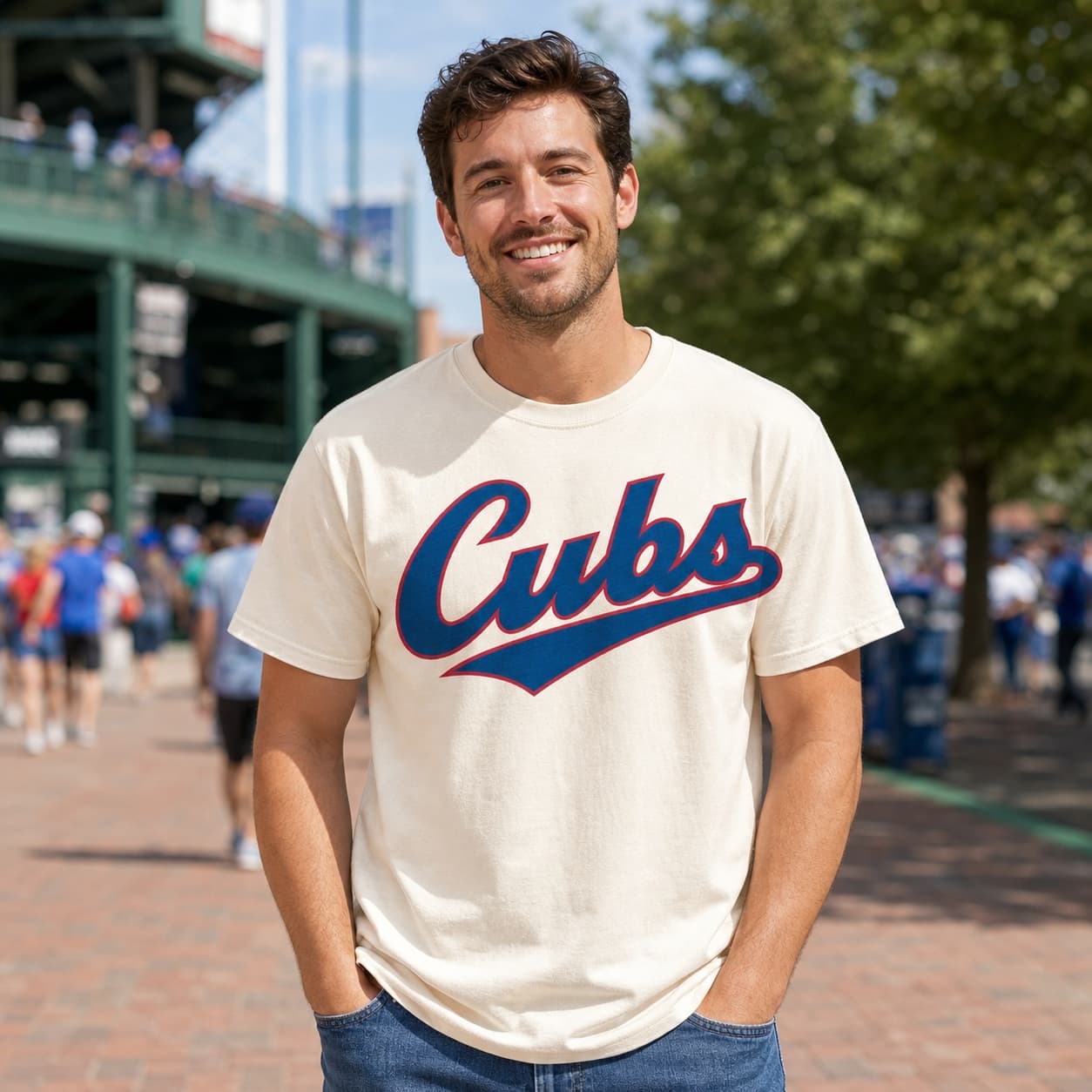 Chicago Cubs Retro Baseball Jersey Lettering 1994 Artwork Shirt