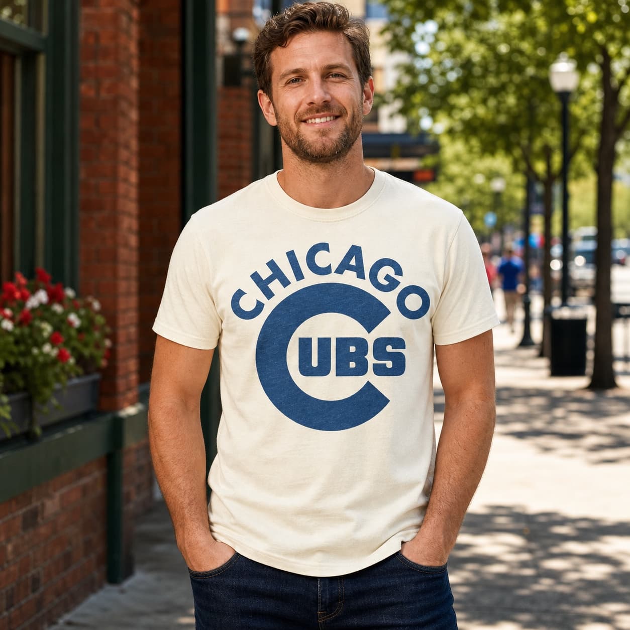 Chicago Cubs Retro Jersey Lettering Baseball 1935 Artwork Shirt