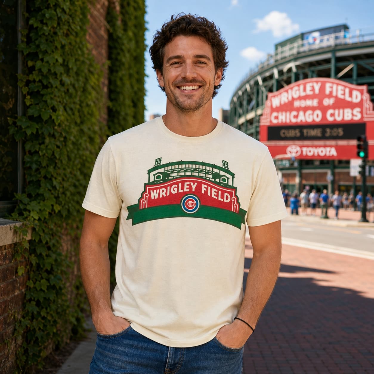 Chicago Cubs Retro Wrigley Field Baseball 1914 Artwork Shirt
