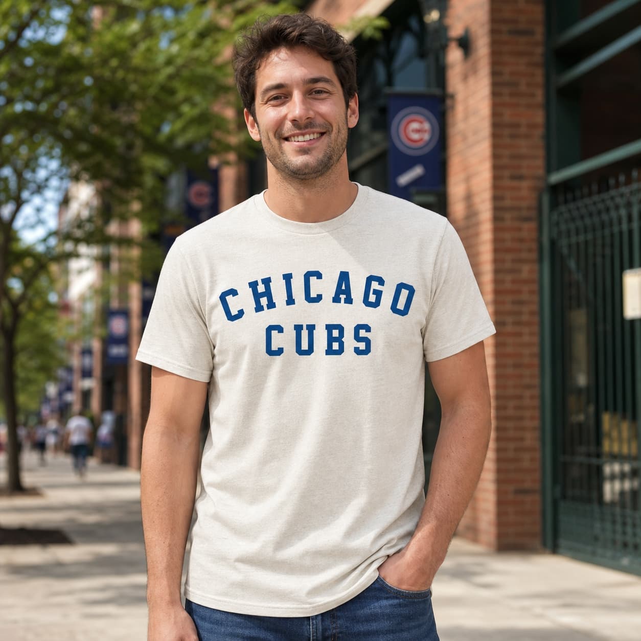 Chicago Cubs Vintage Baseball 1917 Artwork Shirt