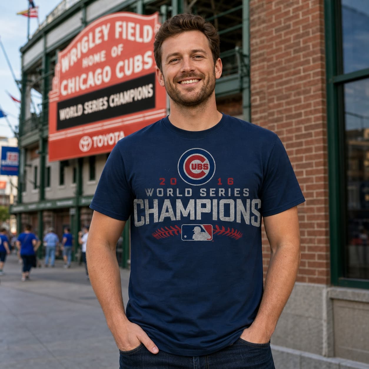 Chicago Cubs Vintage World Series Champions Baseball 2016 Artwork Shirt