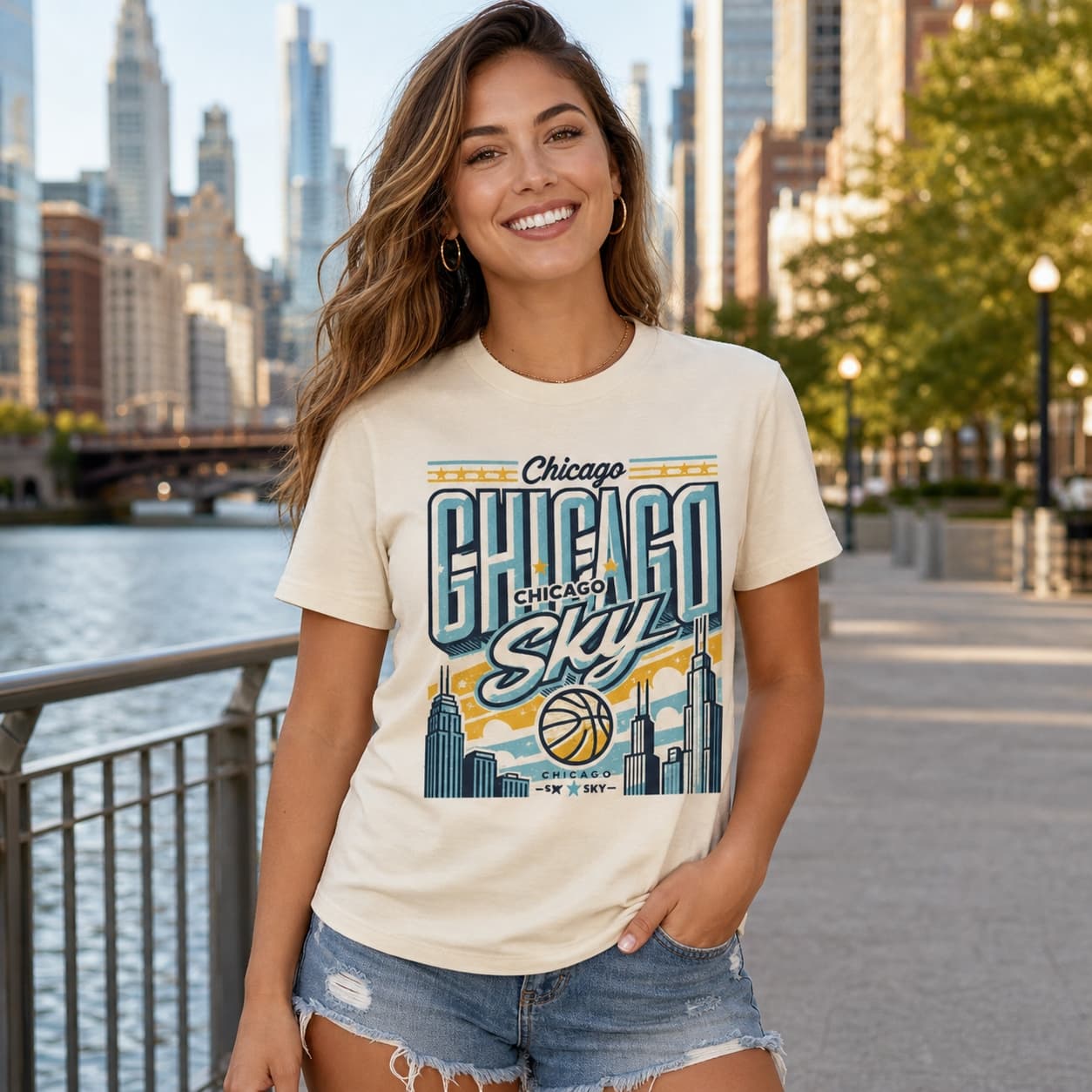 Chicago Sky Exclusive Retro Basketball Playoff Shirt