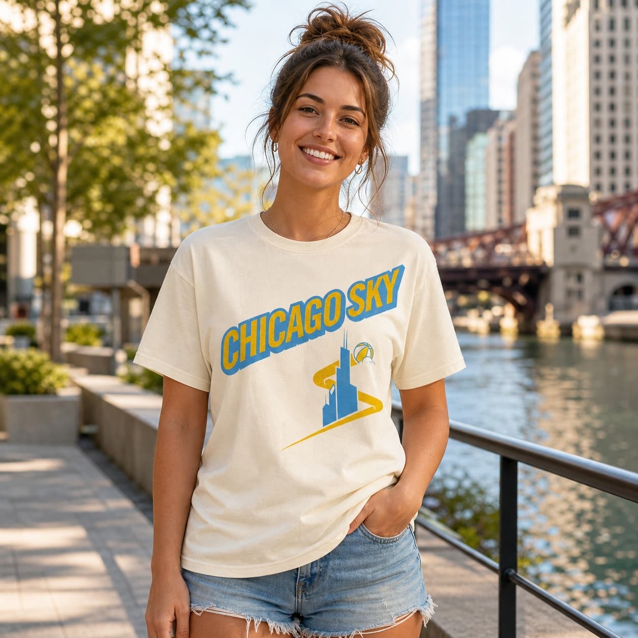 Chicago Sky Retro Basketball 2007 Shirt