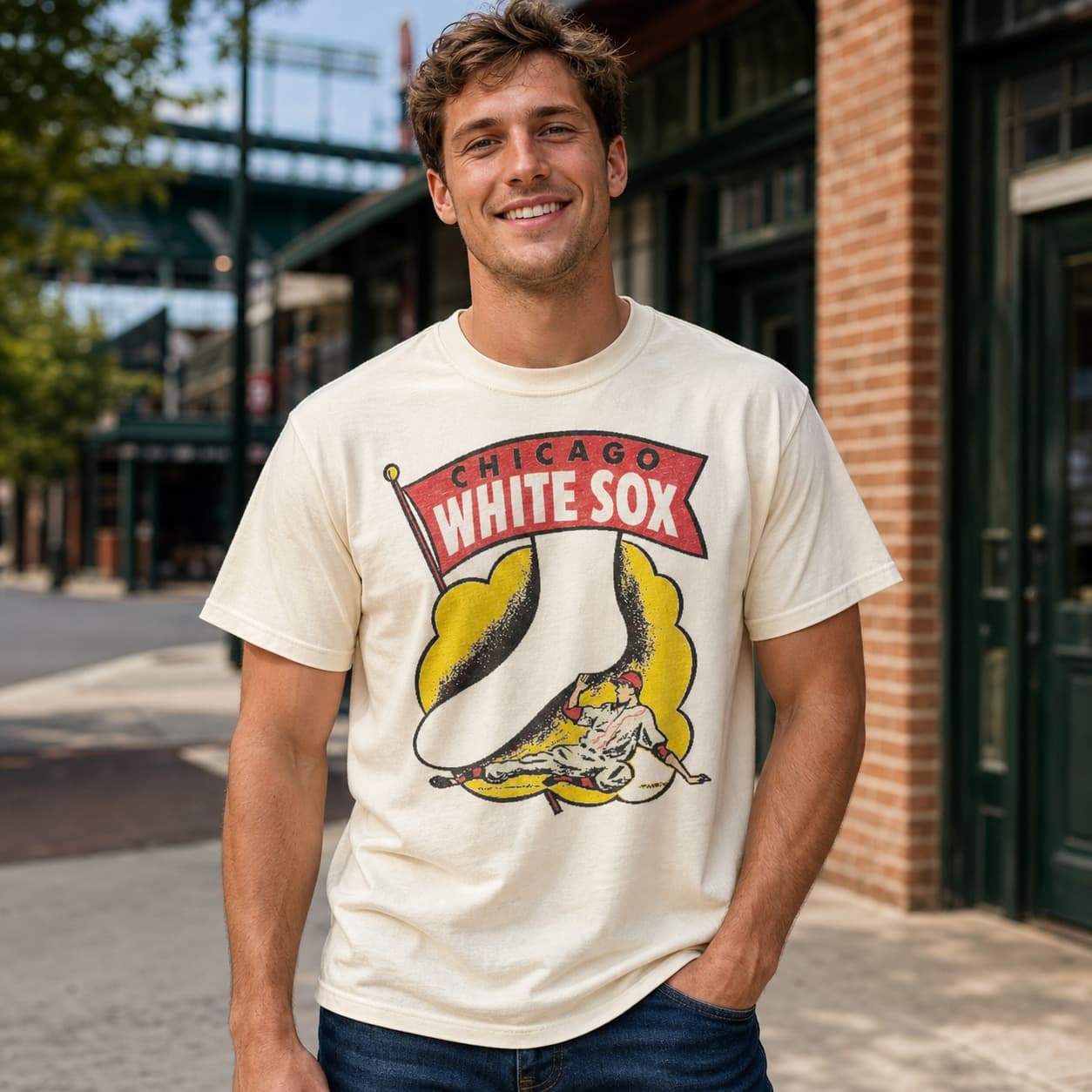 Chicago White Sox Retro Baseball 1955 Artwork Shirt