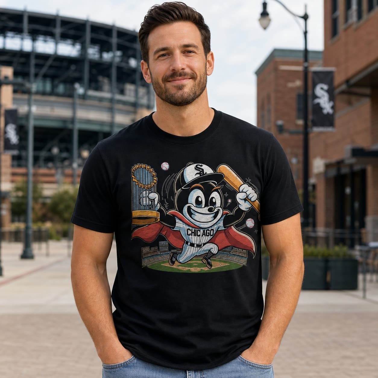 Chicago White Sox Retro Baseball World Champions Artwork Shirt
