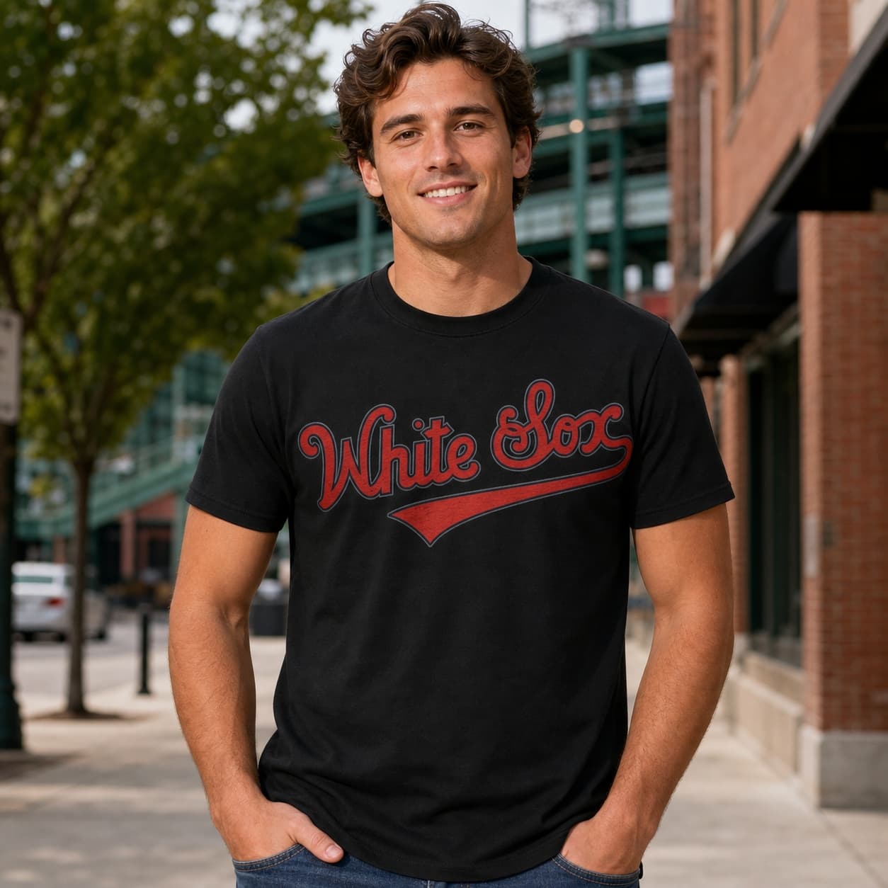 Chicago White Sox Retro Jersey Lettering Baseball 1942 Artwork Shirt
