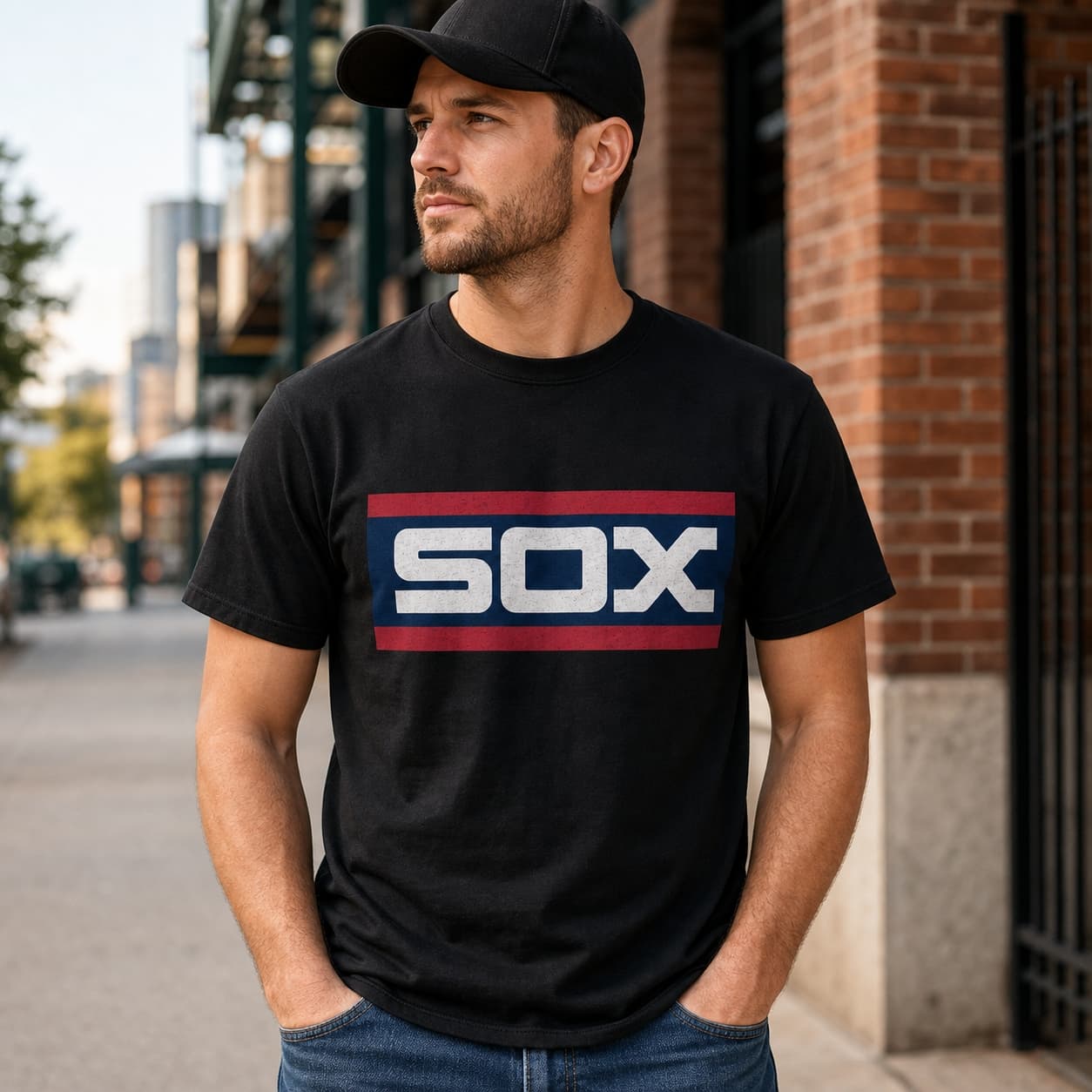 Chicago White Sox Retro Jersey Lettering Baseball 1982 Artwork Shirt