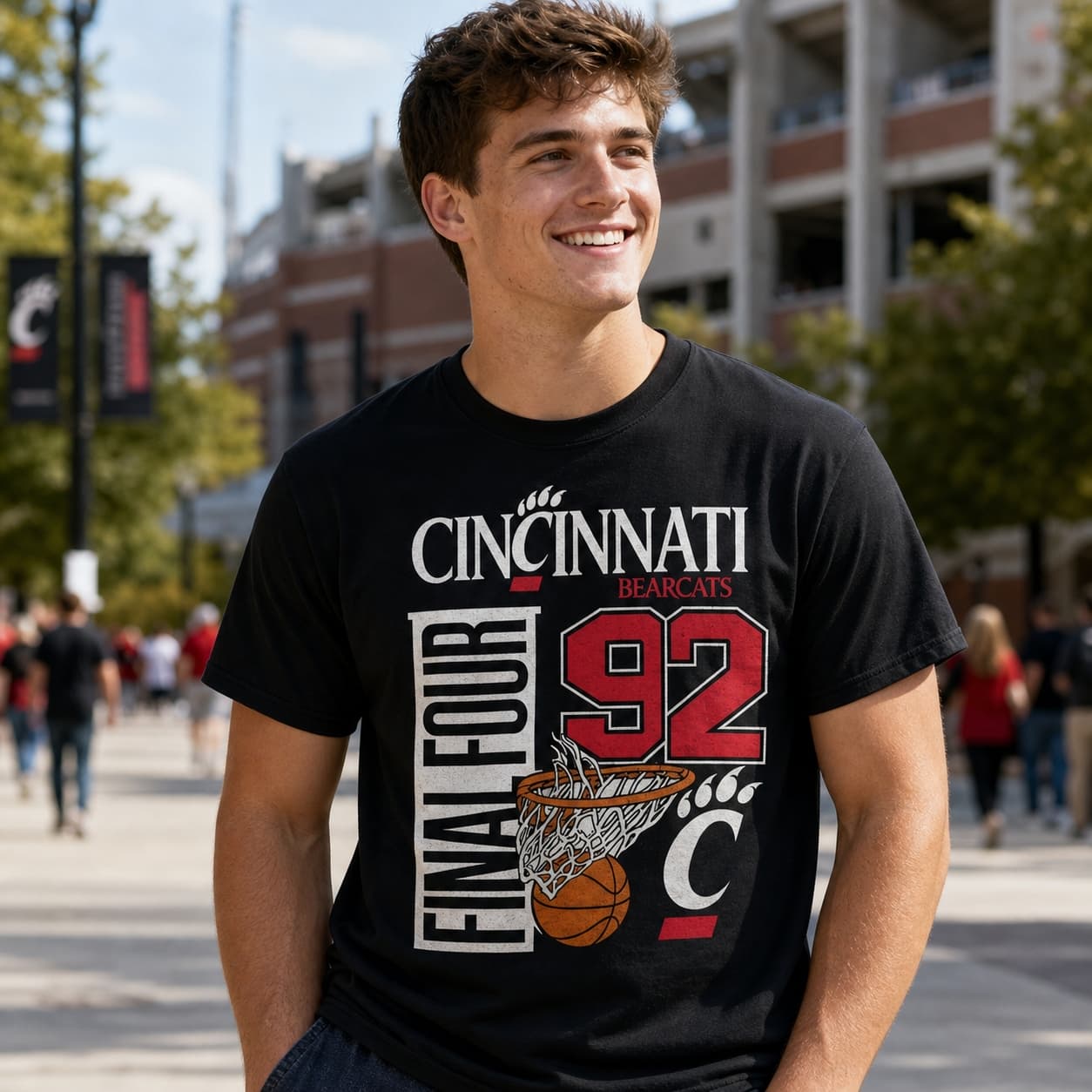 Cincinnati Bearcats Final Four Retro Basketball 1992 Shirt