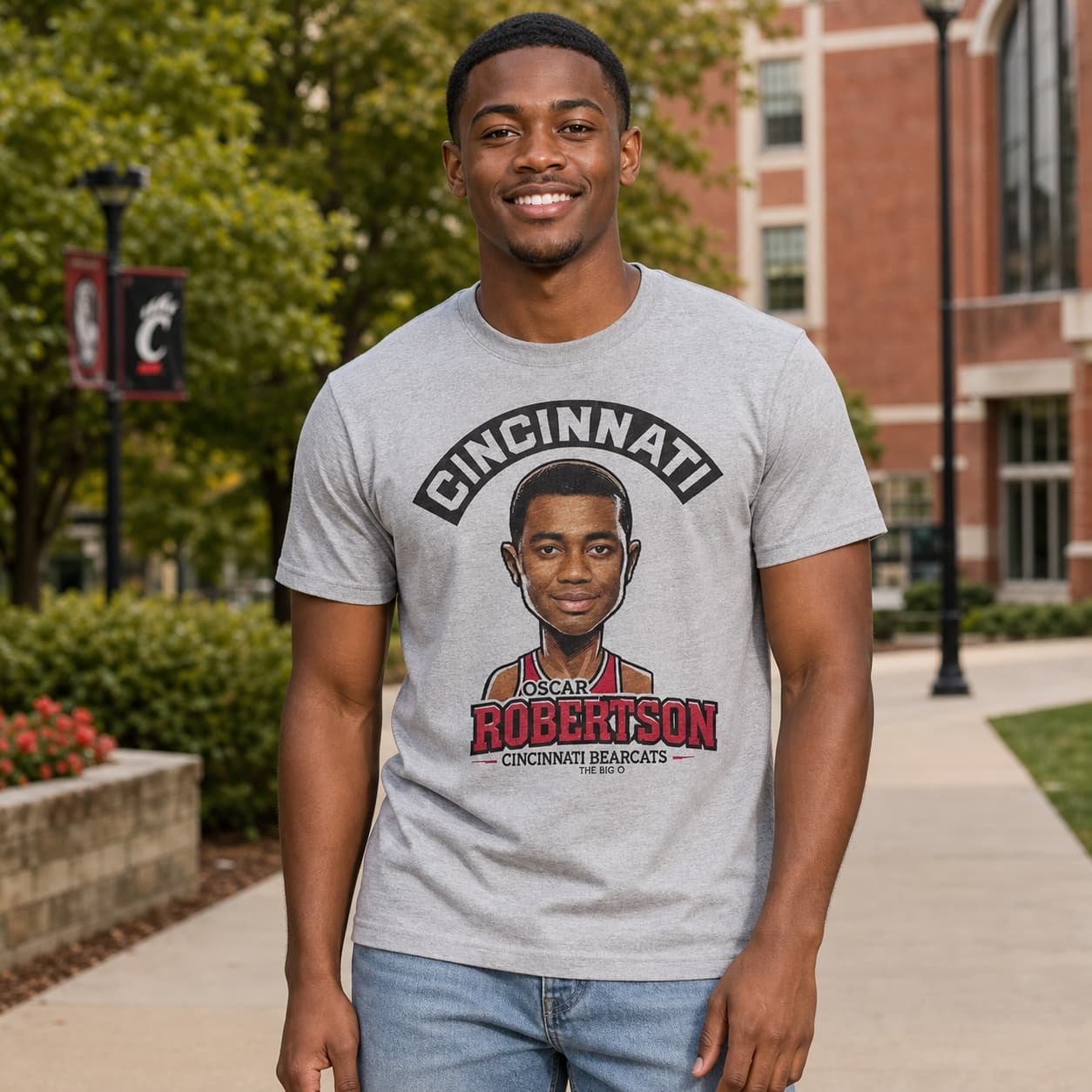 Cincinnati Bearcats Oscar Robertson Exclusive Retro Basketball 1957 Shirt