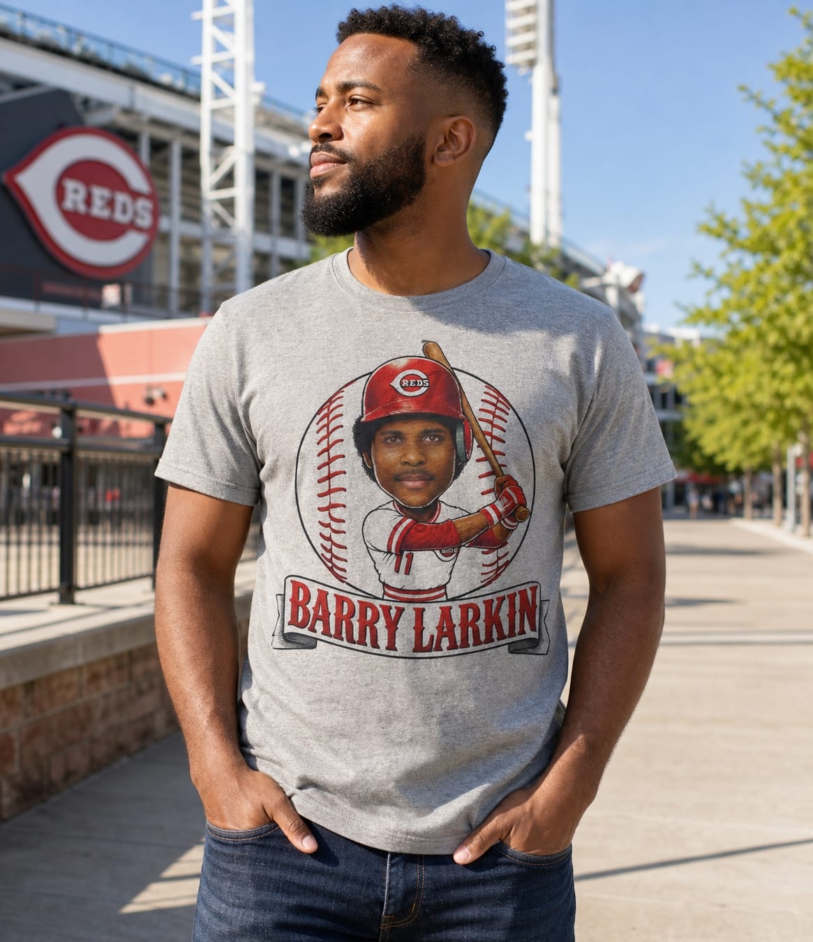Cincinnati Reds Barry Larkin MVP Exclusive Retro Baseball Artwork Shirt