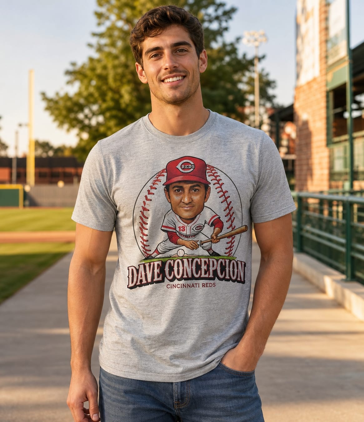 Cincinnati Reds Dave Concepcion Exclusive Retro Baseball Artwork Shirt