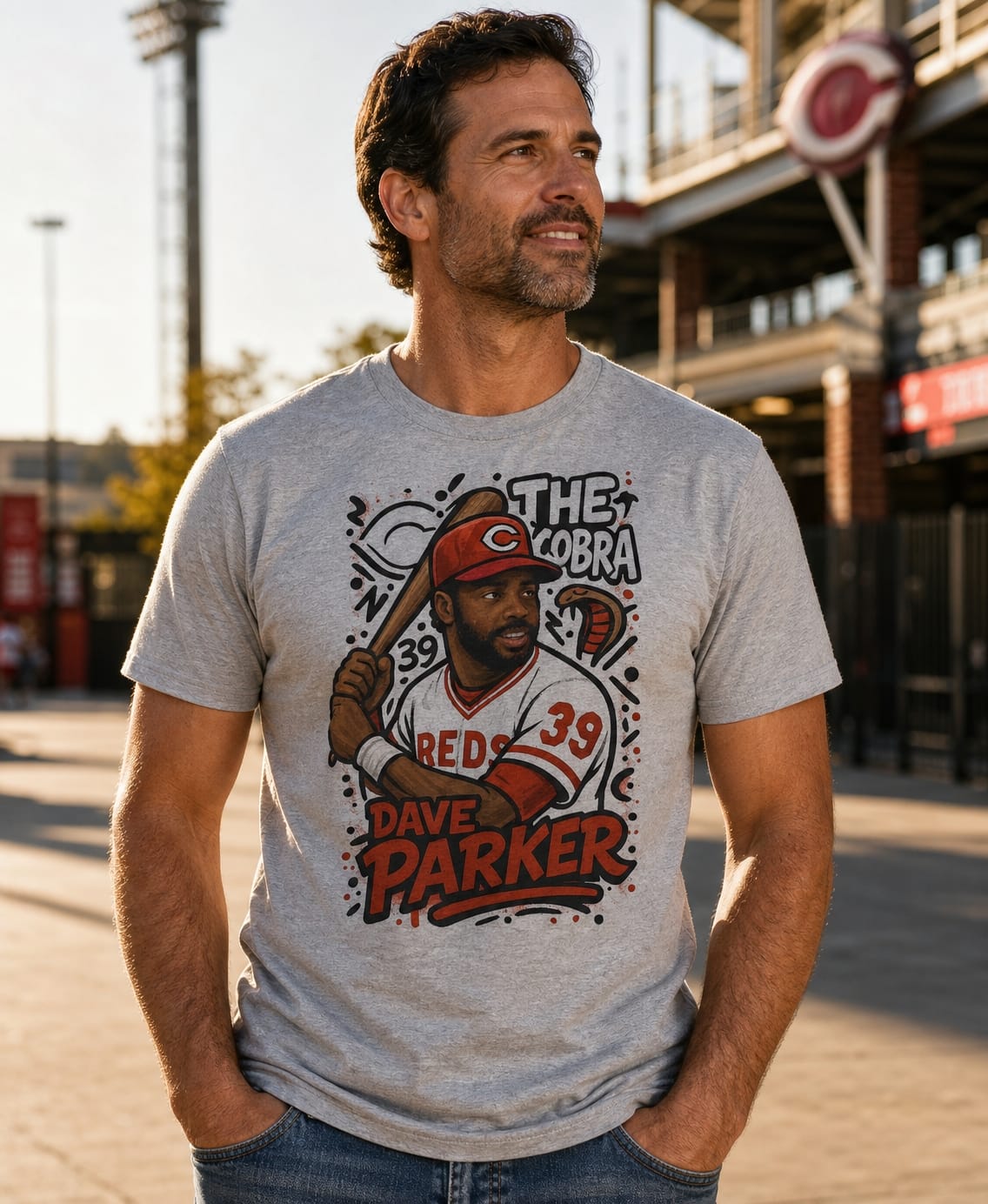 Cincinnati Reds Dave Parker The Cobra Exclusive Caricature Baseball Artwork Shirt