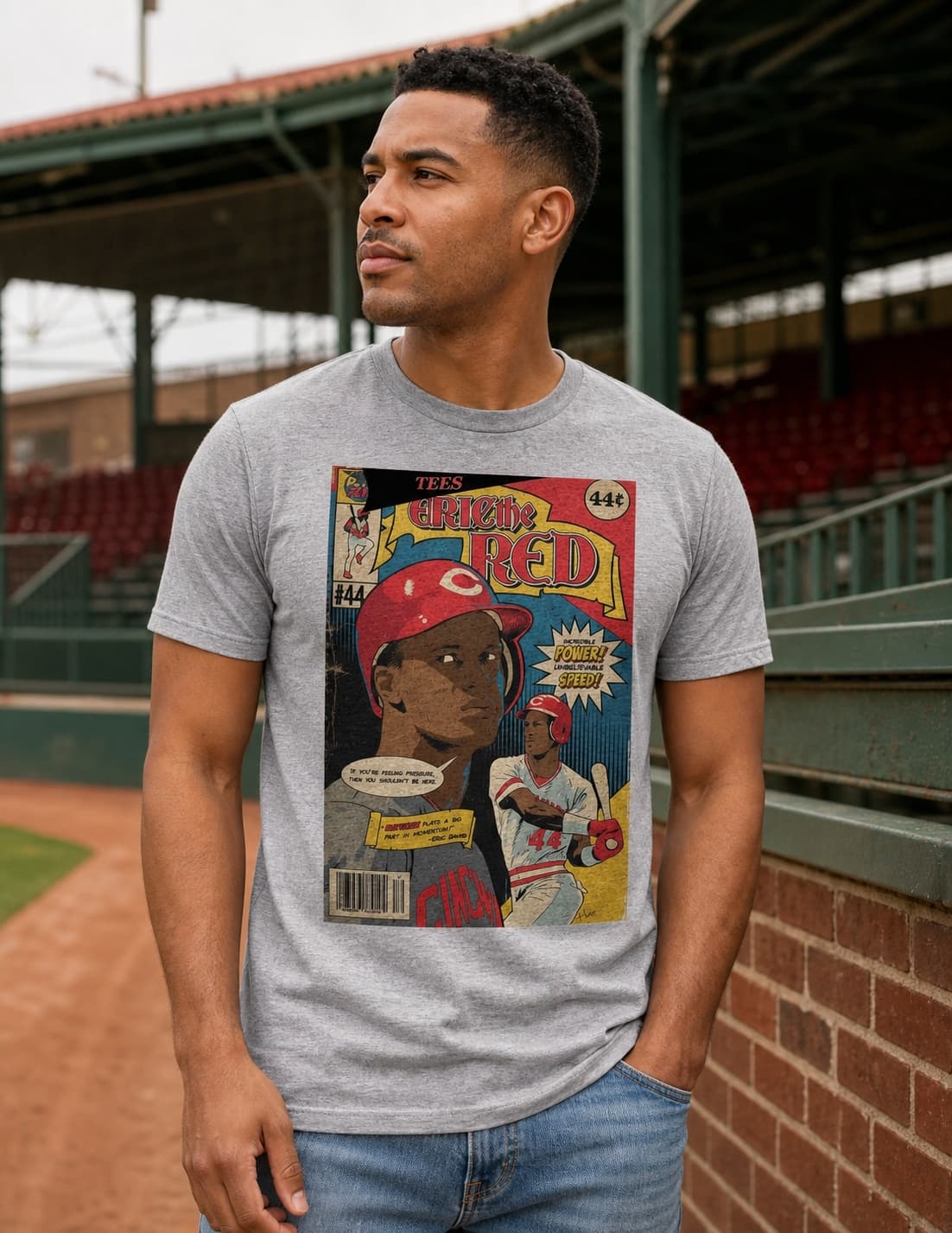 Cincinnati Reds Eric Davis Exclusive Retro Baseball 1985 Artwork Shirt