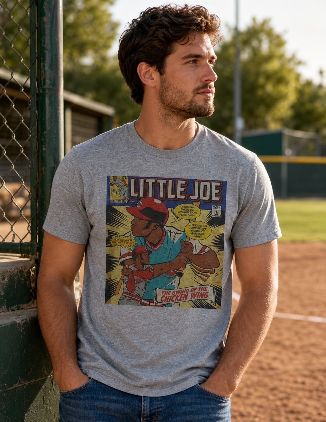 Cincinnati Reds Joe Morgan Exclusive Retro Baseball 1975 Artwork Shirt