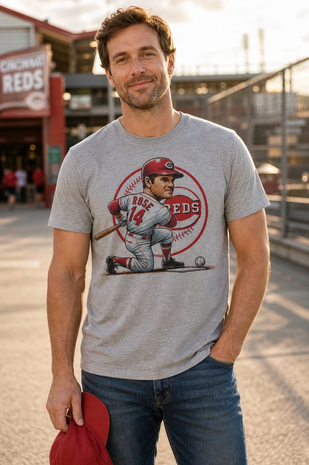 Cincinnati Reds Pete Rose Exclusive Retro Baseball 1971 Artwork Shirt