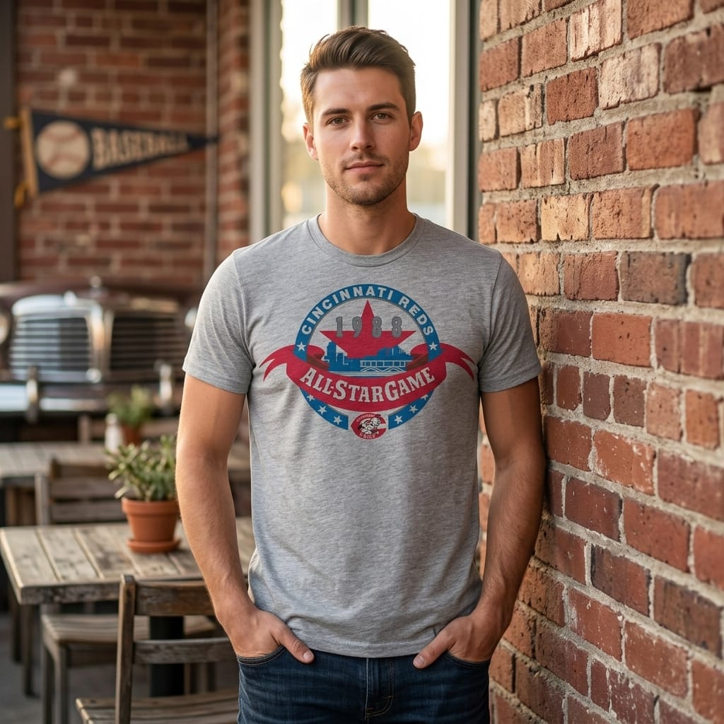 Cincinnati Reds Retro All Star Game Baseball 1988 Artwork Shirt