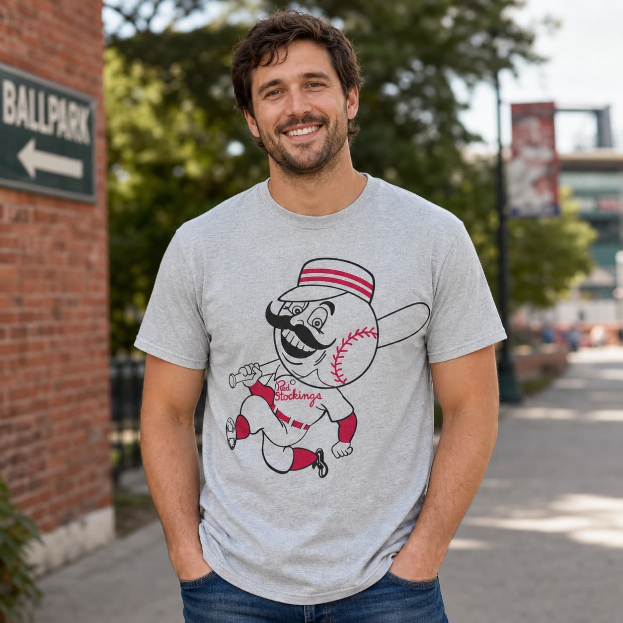 Cincinnati Reds Retro Baseball 1953 Artwork Shirt